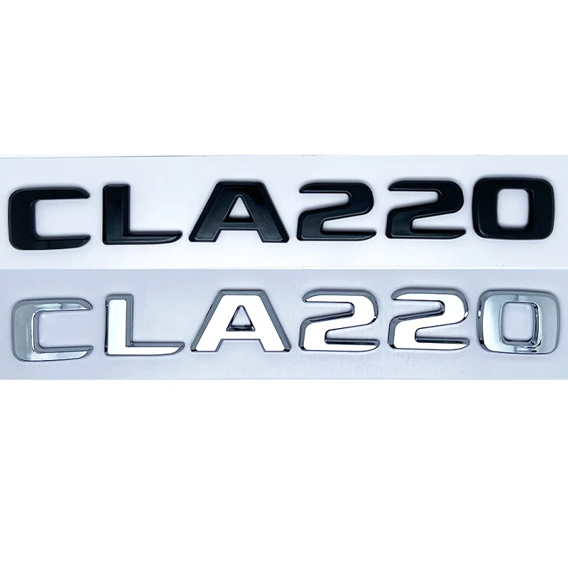 Фото Применяется к 3D буквам CLA180 CLA200 CLA220 CLA250 CLA260 4Matic Эмблема ABS для Benz C118 Автомобильное крыло Багажник Задний логотип Наклейка №5