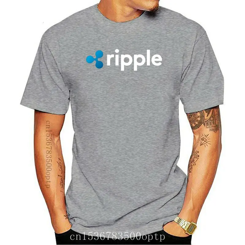 

Camiseta de ondulación (XRP) para hombre y mujer, camisa negra Crypto, moda 2021est