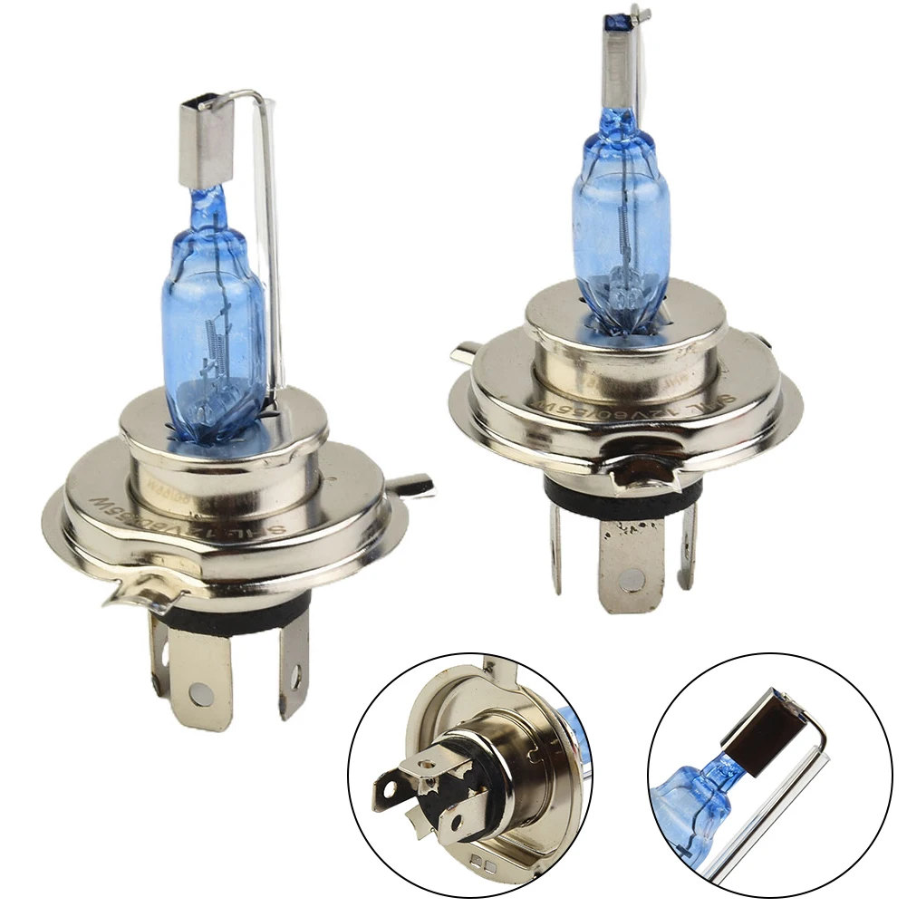 2 шт. H4 лампа для фар супер яркая 55 Вт 12 В двойные лампы ближнего света ксеноновая
