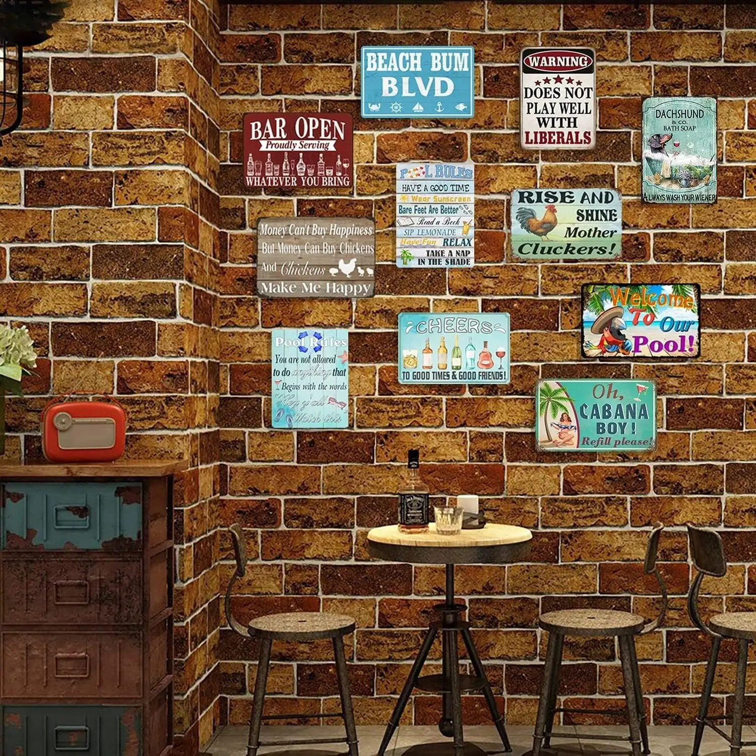 Жестяной знак-Держите вдали или ввод-искусственный знак в качестве подарка