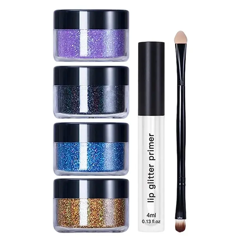 

Shimmer Lipstick For Women Waterproof Lip Gloss Wand Set Professional Cosmetic Festival Makeup Glitter Colorful Sparkling Lips