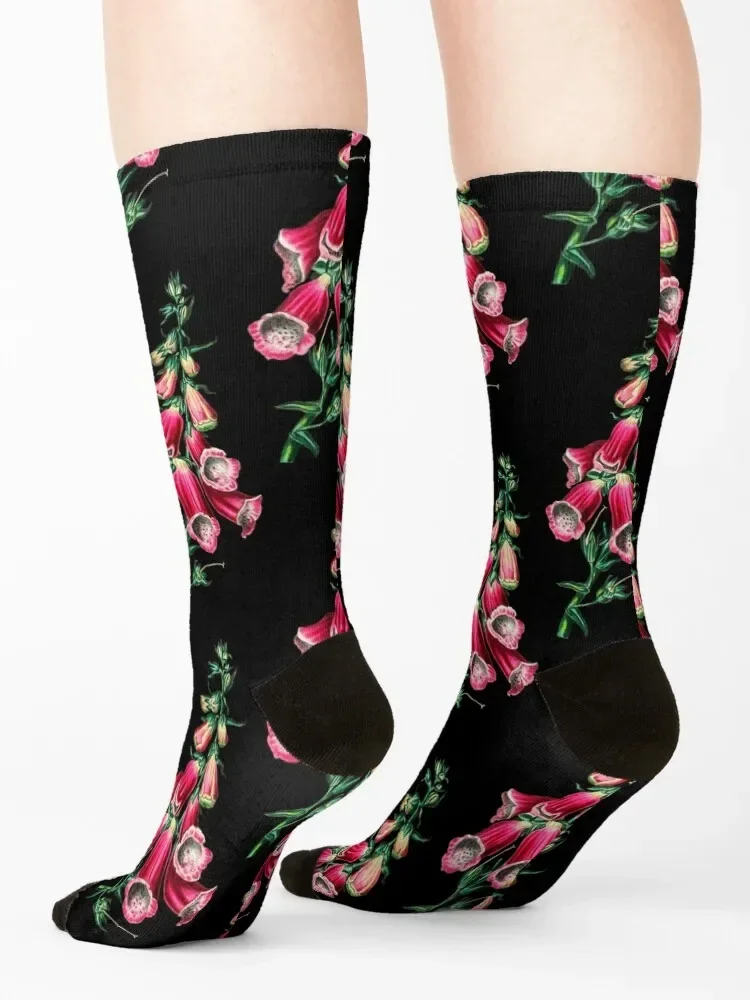 Винтажные носки Foxglove с изображением ботанического цветка (18 века) оптовая