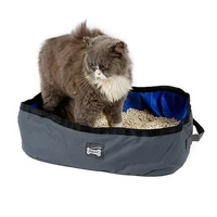 folding cat litter box portable pet toilet pan outdoor collapsible travel cats bags waterproof large handbag pets furniture