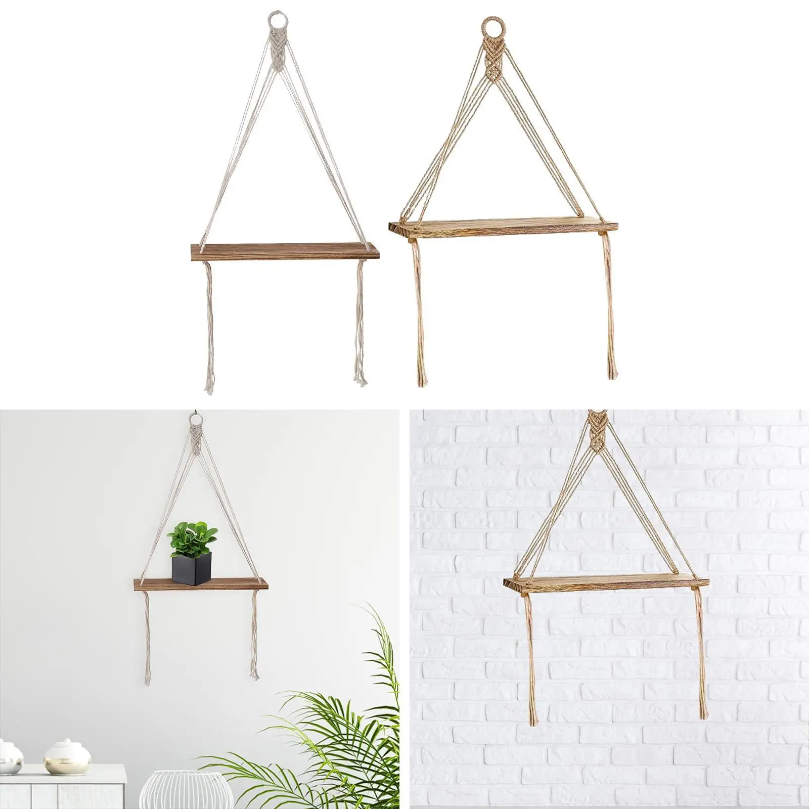 Настенная полка в стиле бохо макраме украшение на стену деревенская ручная