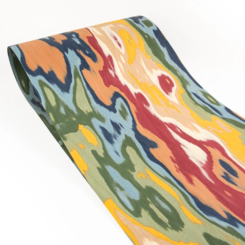 Инженерный шпон Alpi 55*250 см реставрация мебели и столешниц психоделический узор