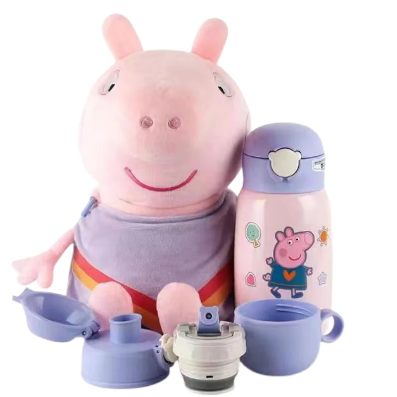 

Peppa Pig Series Peppa George Anime Cartoon Kawaii Cute Doll Peppa Children's Thermos Cup 316 Stainless Steel Kindergarten Cup