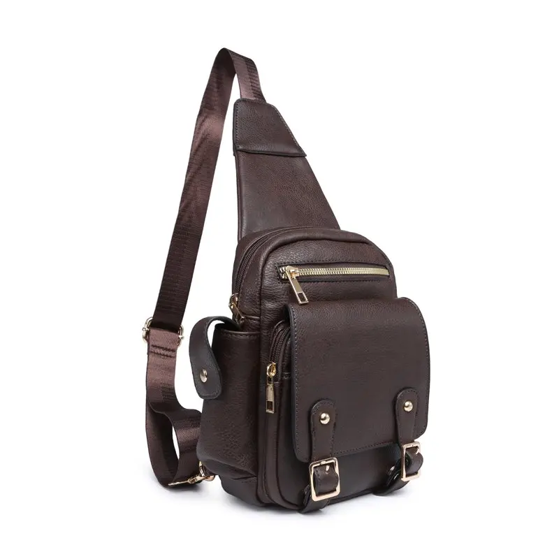 

Кожаный рюкзак-слинг XB, нагрудная сумка через плечо, мессенджер, многофункциональный походный рюкзак, подарок на день отца
