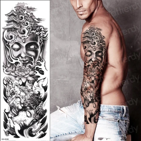 Временная татуировка Tattrendy Череп Рукав