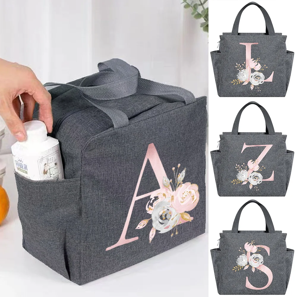 2022 Women Bag For Picnics Office Travel Kids Pink Flower Le