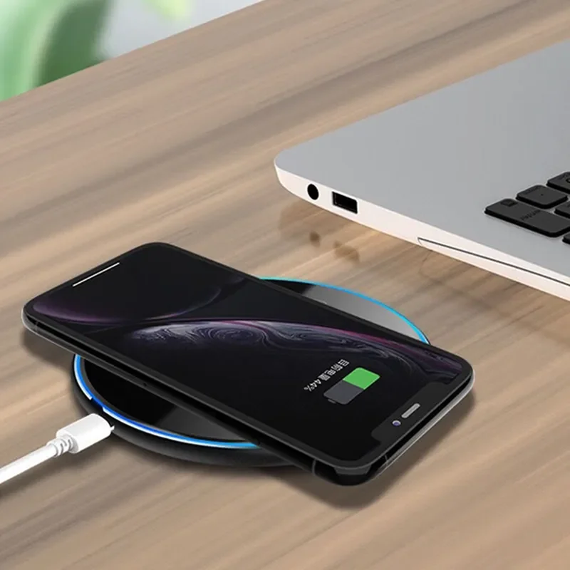 

Qi Wireless Charger for iPhone 13 12 11 Pro XS XR X Induction Fast Charging Pad for Samsung S21 S20 S10 Xiaomi 10 9 Charger