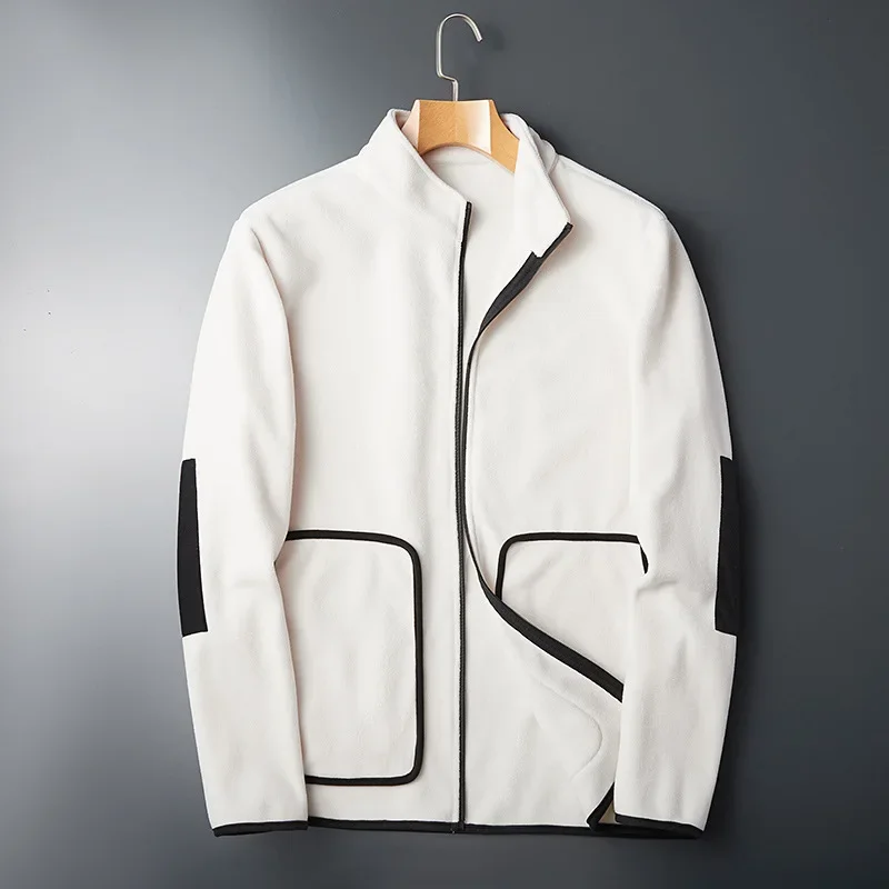 MRMT 2024 Brand New Fleece Men's Polar Jacket Top Double-Sided Thickened Sweater Cardigan Jackets