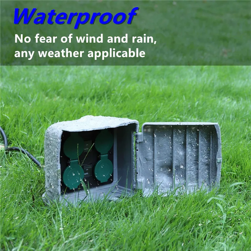 Уличная розетка с 4 отверстиями ЕС водонепроницаемые автоматическое выключение