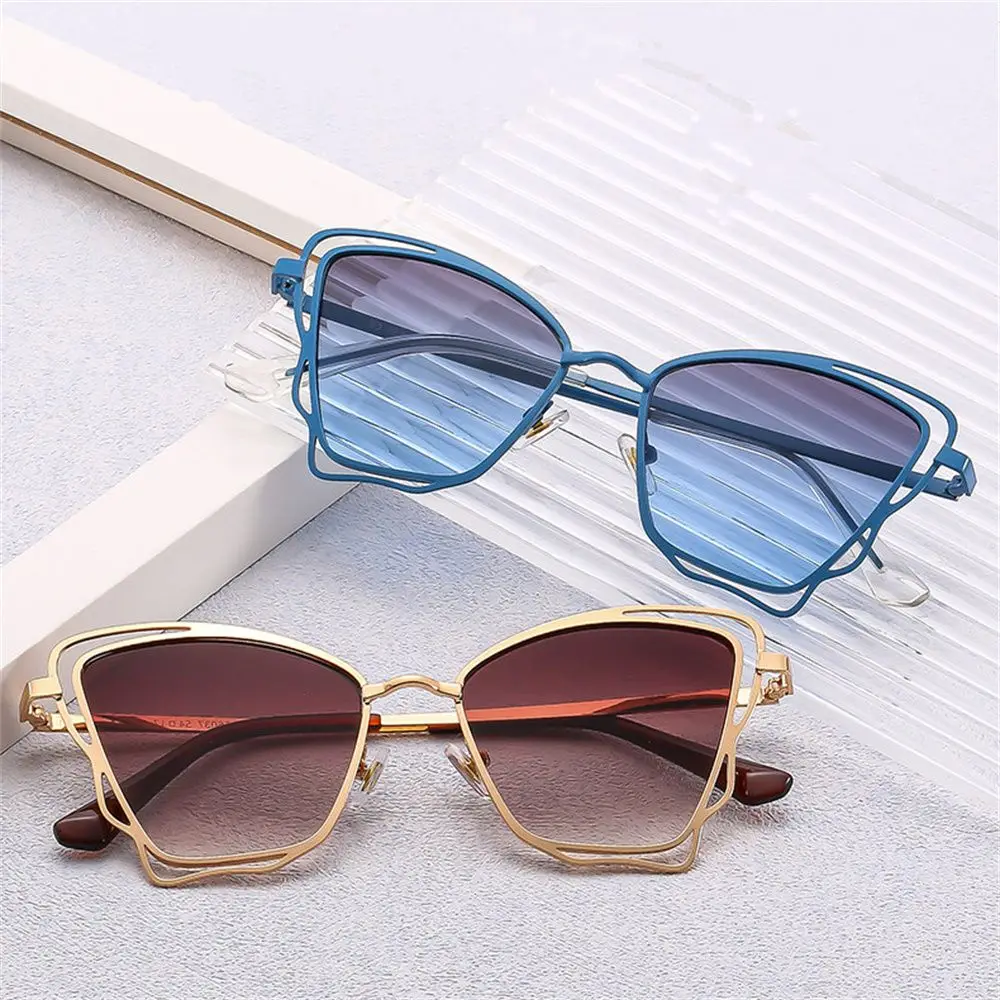 

European American Style Butterfly Frame Sunglasses Travel Anti-Ultraviolet Metal Pc Goggles For Men Women 2023 New Fashion
