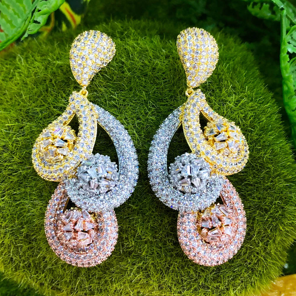 Модные блестящие новые серьги Kellybola для женщин висячие невесты роскошные