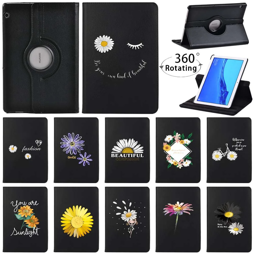 

New 360 Rotation PU Leather Case for Huawei MediaPad T3 10 9.6"/T5 10 10.1" Stand Holder Cases New Shockproof Tablet Case