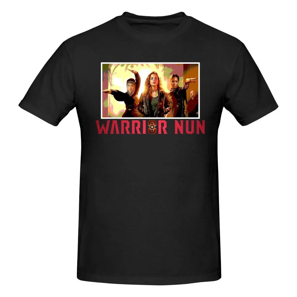 

Футболка Warrior Nun TV Sow с круглым вырезом, Хлопковая мужская футболка с коротким рукавом на заказ