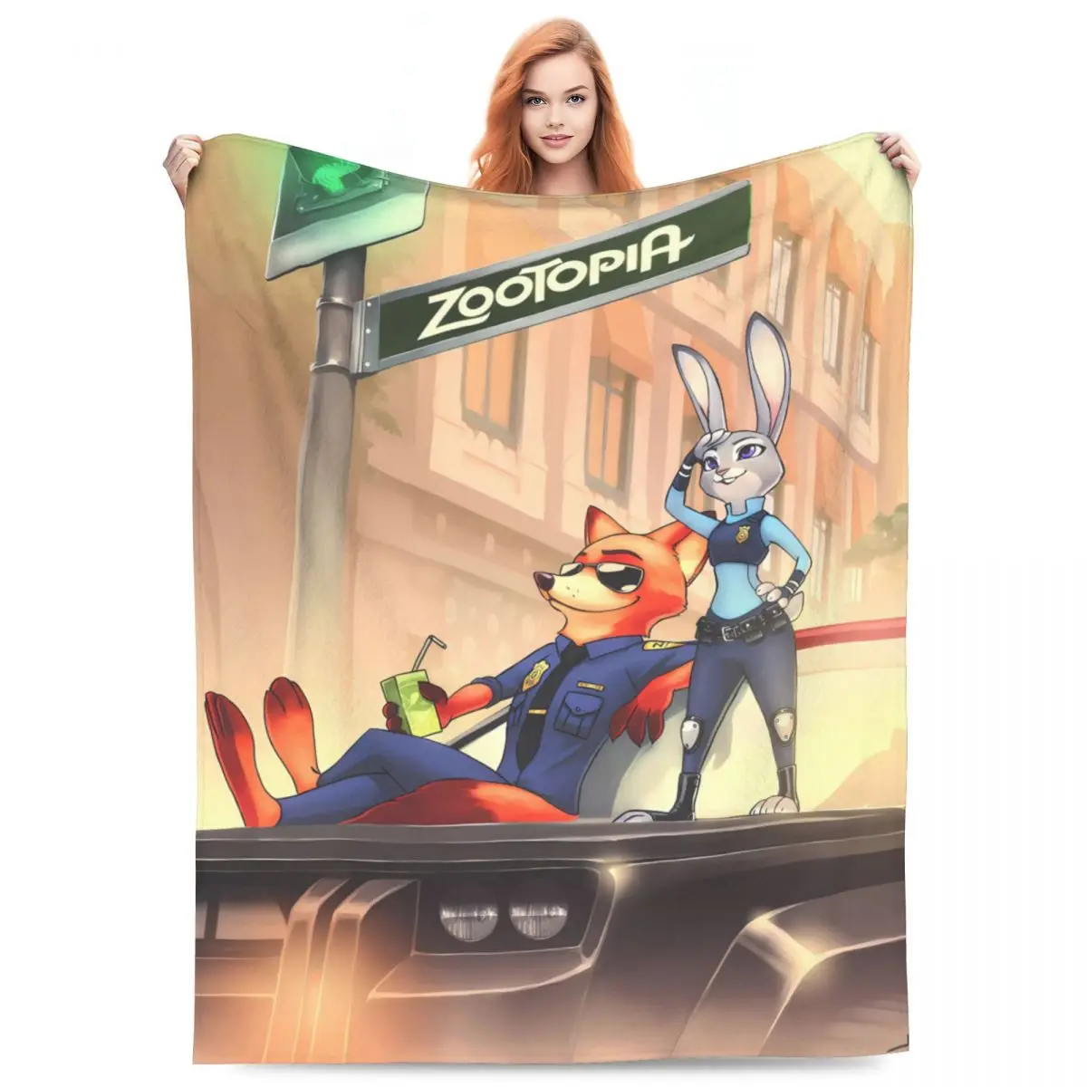 Одеяло Zootopia Cool Judy Nick для пикника фланелевое одеяло дивана кресла дивана-кровати
