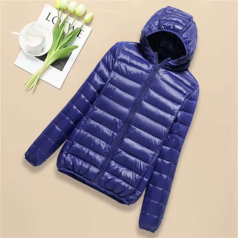 Down Cotton Jacket Women Zipper Winter Hooded Down Cotton Coat Female Windproof Parka Jackets Outerwear Cotton Padded S46