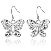 vintage butterflies earrings hollow dangle stud earrings for women jewelry 2022 fashion luxury 925 silver wedding party gift