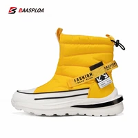 baasploa new arrival women winter boots warm cotton shoes non slip wear resistant boot thick soled comfort black female shoes