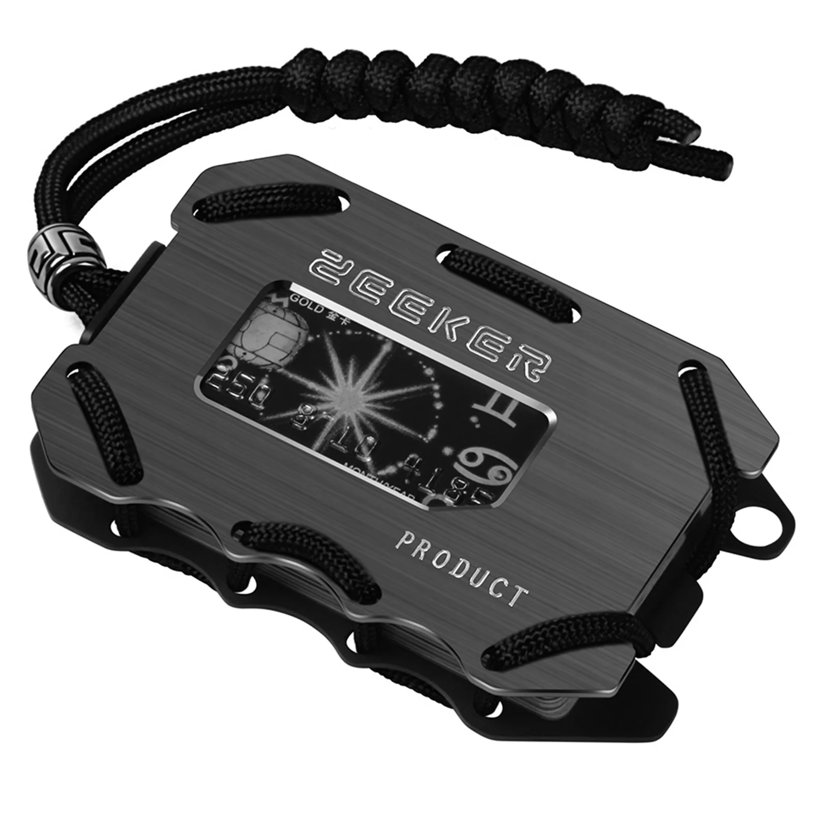 

Кошелек с RFID-блокировкой, многофункциональный кошелек с RFID-защитой для мужчин, металлический кошелек с зажимом для денег, тонкий кошелек с о...