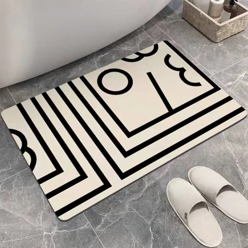 

Diatom Mud Mat Bathroom Toilet Absorbent Pad Non-slip Mat Entry Door Floor Mat Foot Mat Carpet Door Mat Bath Rug Bathroom Mat
