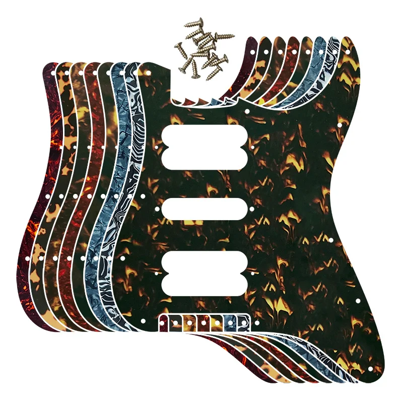 5pcs Guitar Accessories Pickguard With 11 Screws For FD Stratr Player Humbucker ST HSH Guitar Scratch Plate No Switch Hole