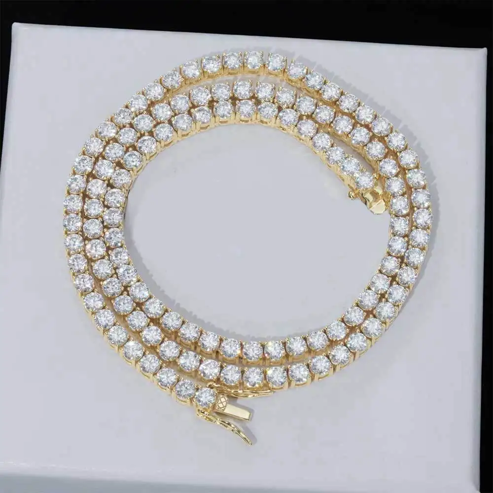 NUOYA ювелирные изделия классическое серебро 925 пробы 1 ряд теннисная цепочка 3/4/5 мм