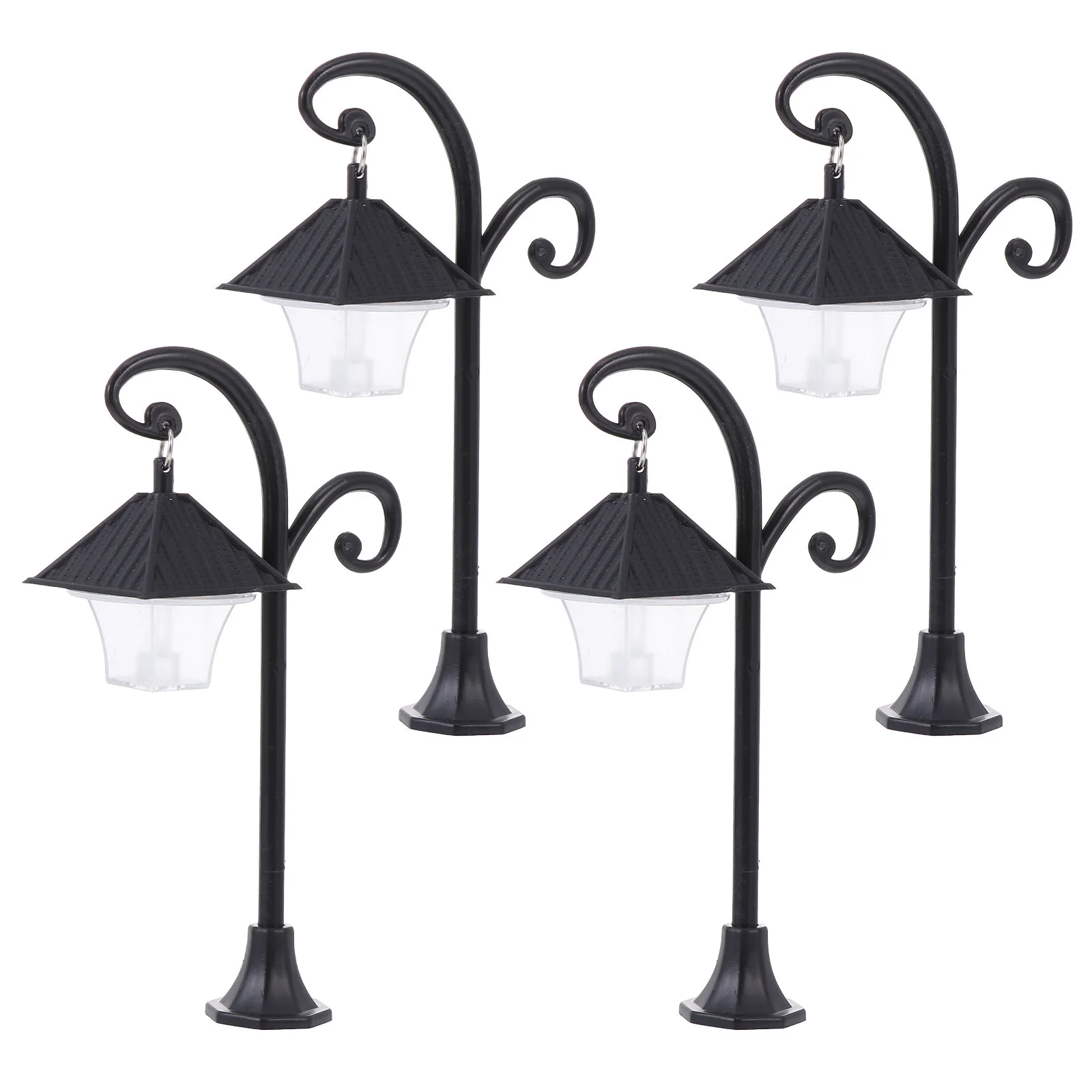 4 шт. пластиковая модель уличного фонаря мини-горшок культура светильник