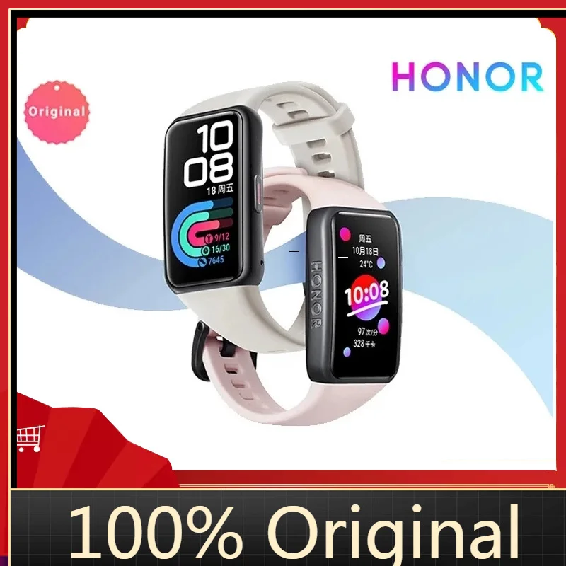 

Honor Band 6 NFC STD Smart Wristband 1st Full Screen 1.47" AMOLED Color Touchscreen Swim Heart Rate Sleep Stress Music