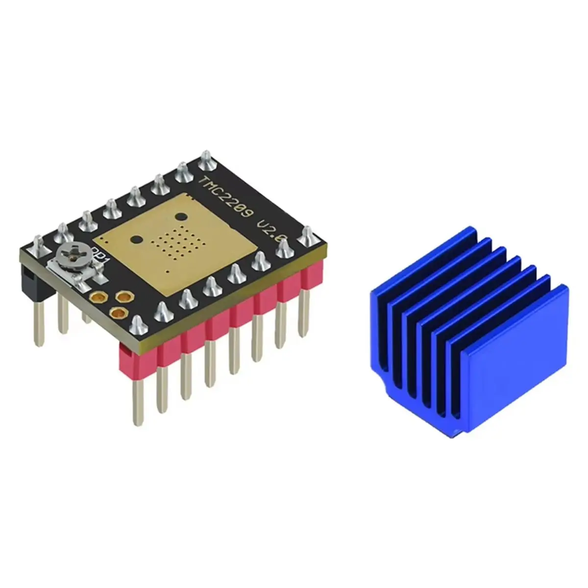 Фото Драйвер шагового двигателя (ABAB) V2.0 2.5A UART, ультратихий, с поддержкой режимов Step/Dir и Uart для плат управления 3D-принтерами №2