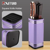 xituo new fashion stainless steel square knife hodler suitable for kitchen knife scissors kitchen multifunctional storage tool