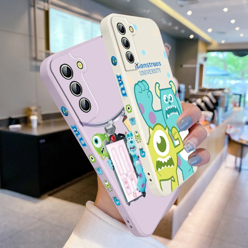 Чехол для телефона Disney Monsters Inc Samsung Galaxy S24 S23 S22 S21 S20 Pro FE Plus Ultra Liquid Left Rope Cover
