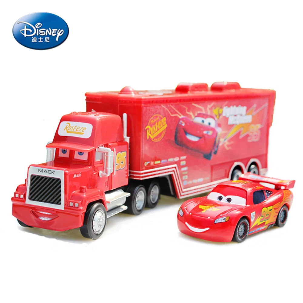 

Disney Pixar Cars Toys McQueen McQueen Uncle Truck And Small Car Alloy Model For Children's Birthday Gifts Boys Lovely Car Toys