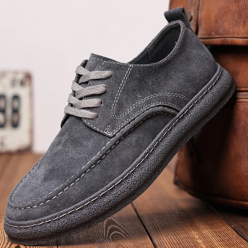 Leather Men's Shoes Cow Suede Breathable Flat Shoes Men Sneakers Chaussure Homme Deportivas Hombre Sapatos Masculinos Schoenen