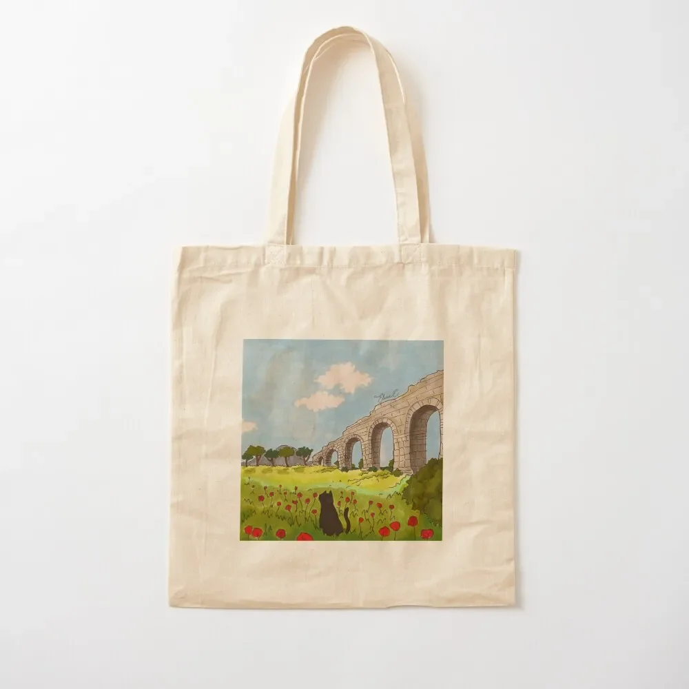 Журнал кошки в Риме - Parco degli Acquedotti Tote Bag многоразовые сумки для покупок ручная