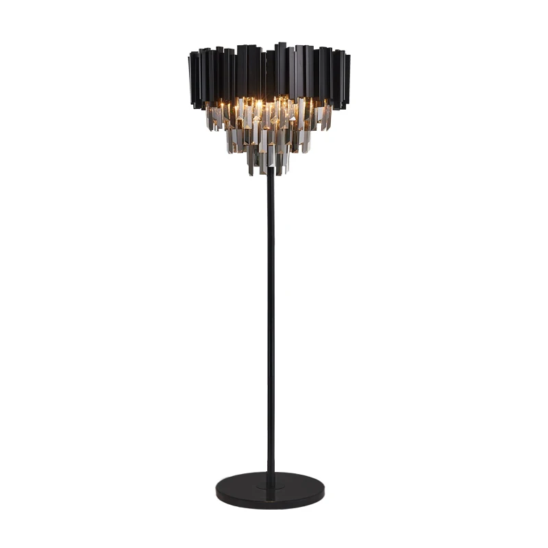 

Luxury crystal floor lamp hall bedroom stand floor lighting Nordic villa bar living room crystal floor lamp