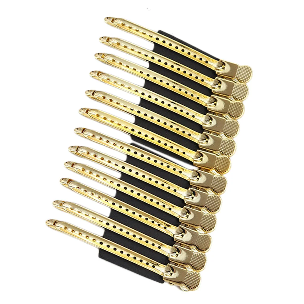 

12PCS Craft Hair Barrettes Alligator Hair Clips Gold Hair Barrettes Hair Styling Accessories Tools DIY Hair Clip Hair Grip Clips