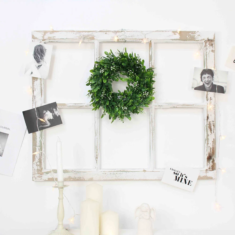 

Wreath Ornament Christmas Tree Wall Home Winter Window Mini Flower Wreathe Decoration Pine Miniature Fireplace Cones Floral