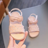 baby girls sandals fashion bow princess sandals comfortable non slip childrens flat shoe summer beach casual kids shoe 1 7 year