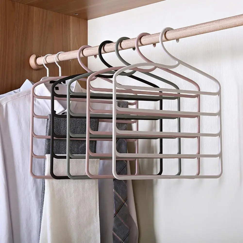 

Clothes Hanger Unique Moisture-proof Pants Rack 5 Layers Practical Pants Hanger