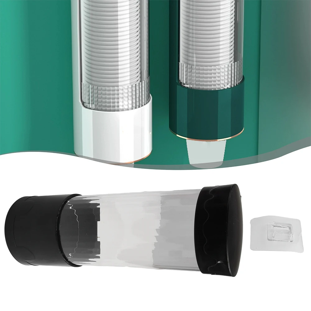 

Disposable Cup Holder Plastic No Punch Wall Mount Disposable Automatic Remover Cup Taker Dust Proof Cup Storage Shelves