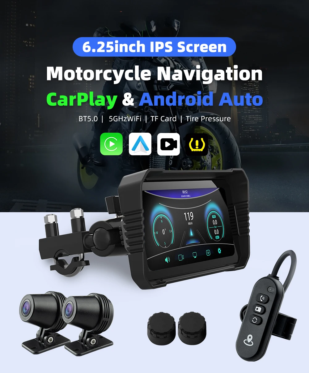 EKIY 6 25-дюймовый видеорегистратор беспроводной Carplay и Android автоаксессуары для