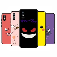 cartoon pokemon face silicone cover for xiaomi redmi 10 9 9t 9c 8 7 6 pro 9at 9a 8a 7a 6a s2 go 5 5a 4x plus phone case