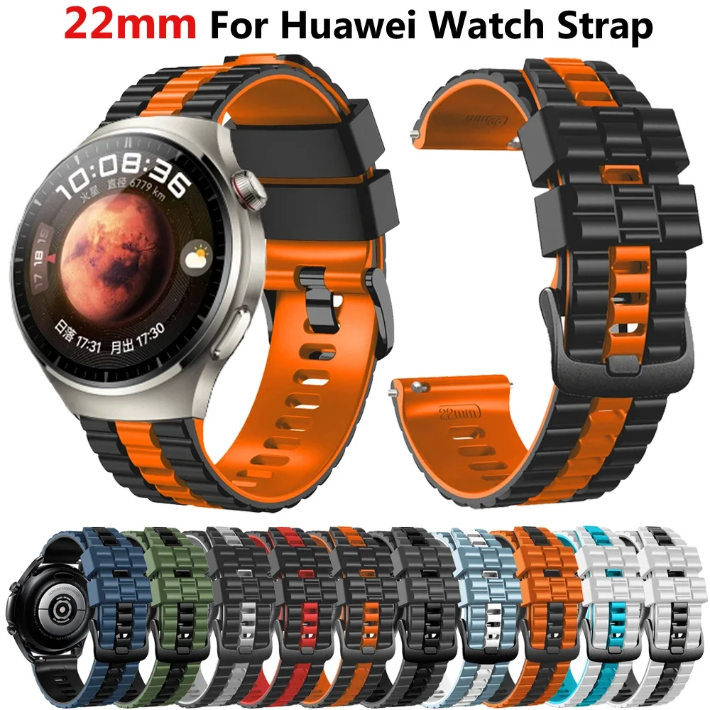 Силиконовый ремешок 22 мм для Huawei Watch 4 3 Pro Band Браслет Ремень GT 2 GT3 GT2 46 SE Ultimate Buds Correa