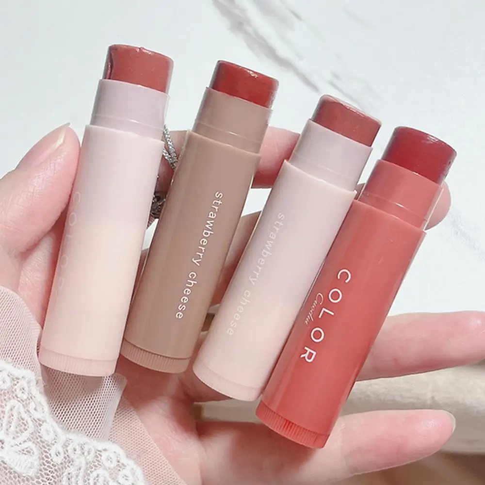Three Scouts Rose Colored Lip Balm Moisturizing Lipstick Velvet Easy To Color Natural Lasting Jelly Lip Gloss Lip Care Makeup Co