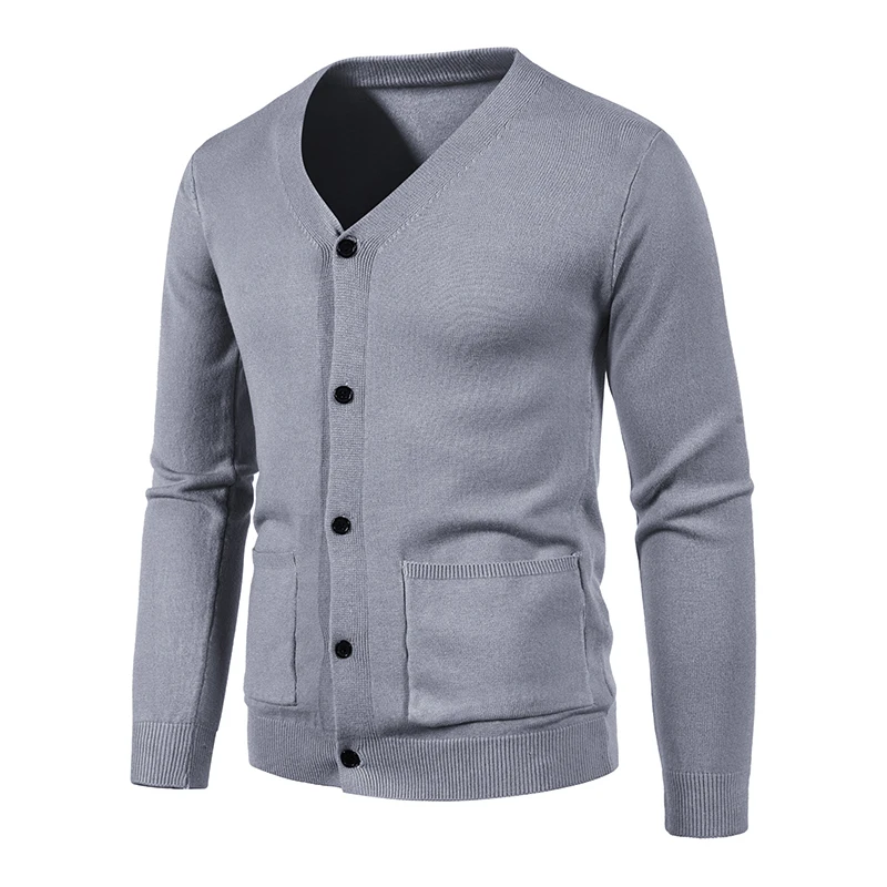 DYB&ZACQ 2023New Autum Winter Brand Fashion Knitted Men Cardigan Sweater Slim Korean Casual Coats Jacket Mens Clothing