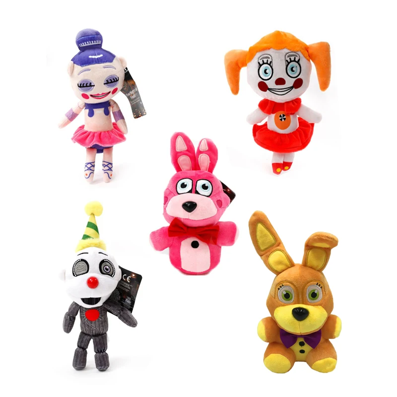New Interesting Lovely FNAF Plush Toys Kawaii Ballora Bonnet Circus Baby Stuffed Plush Toys Doll Birthday Gift For Kids Children