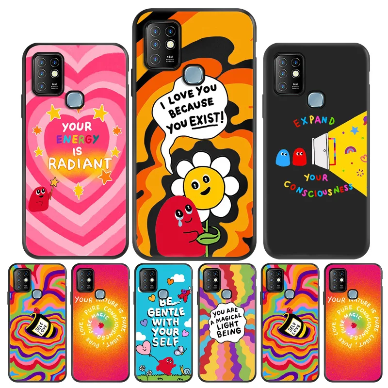 

Silicone Case for Infinix Note 10 Pro Cover Couqe Infinix Hot 10i 10S NFC 10T 10 Lite 9 Play Smart 4 4C 5 Zero 8 Cartoon Fundas