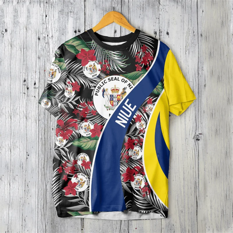 Футболка Niue с национальным флагом и 3d принтом для мужчин новая модная футболка